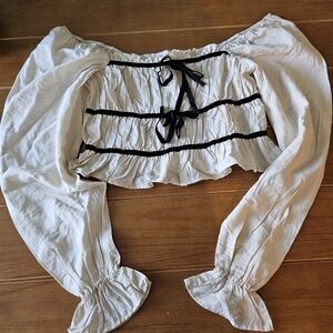 Milkmaid Cropped Top from Thirty Thirty LA Size Small
